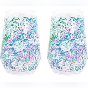 Lilly Pulitzer Acrylic Wine Glass‎ Set